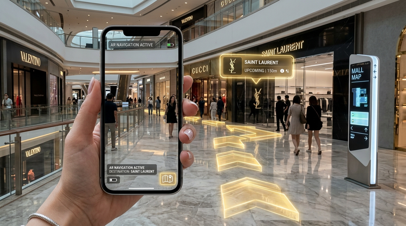 Navegación WebAR con Cámara de Celular en Centros Comerciales